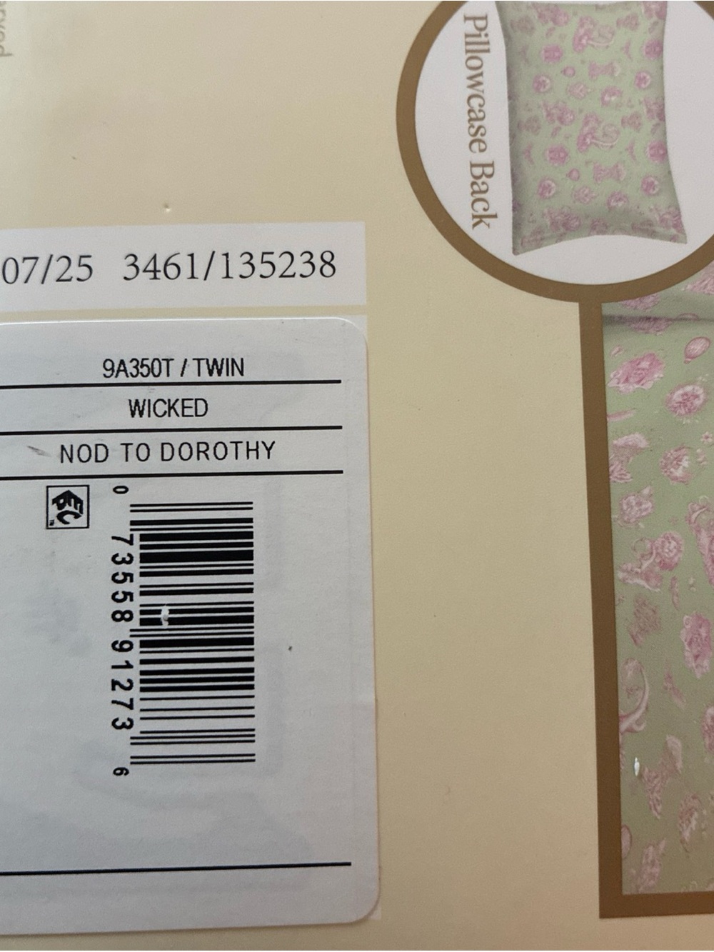 Katie Kime Wicked Twin Sheet Set Mint Green w Pink Target Nod to Dorothy NEW - Picture 5 of 5